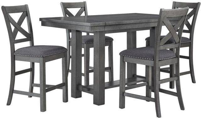 Signature Design by Ashley® Myshanna 5-Piece Gray Counter Height Dining Set-0