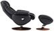 BarcaLounger© Alicia Capri Black Pedestal Recliner and Ottoman-2