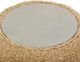 LH Home Siesta Natural Wicker Round Outdoor Side Table with Faux Cement Top-2