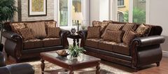 Furniture of America® Franklin 2-Piece Dark Brown/Tan Set