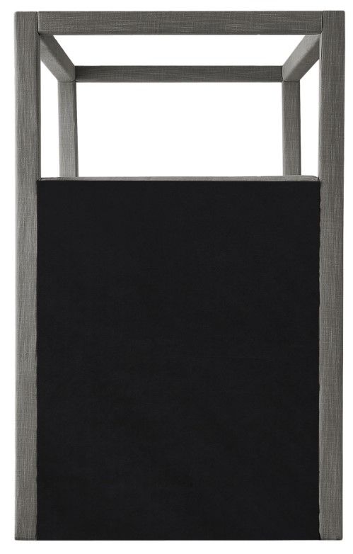 Meridian Furniture Emerson Grey Twin Upholstered Canopy Bed-3