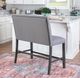 Powell® Seneca Gray Upholstered Counter Bench-2