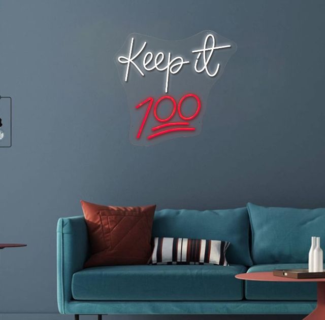 Classy Living Enlightened Keep it 100 23" Neon Sign-1