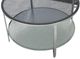 Steve Silver Co. Frostine Smoky Glass Top Cocktail Table with Chrome Base-3