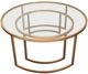Diamond Sofa® Lane 2-Piece Brushed Gold/Clear Nesting Table Set-1