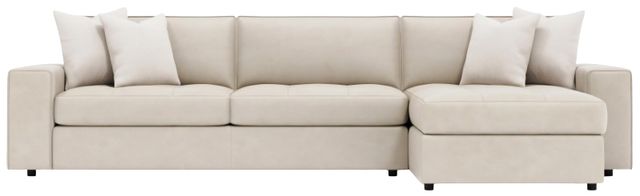 Bernhardt Nest Bernhardt Living 2-Piece Beige Leather Right-Arm Facing Sectional-1