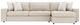 Bernhardt Nest Bernhardt Living 2-Piece Beige Leather Right-Arm Facing Sectional-1
