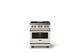 Viking® 5 Series 30" Pure White Pro Style Dual Fuel (NG) Range with Polished Chrome Trim-3