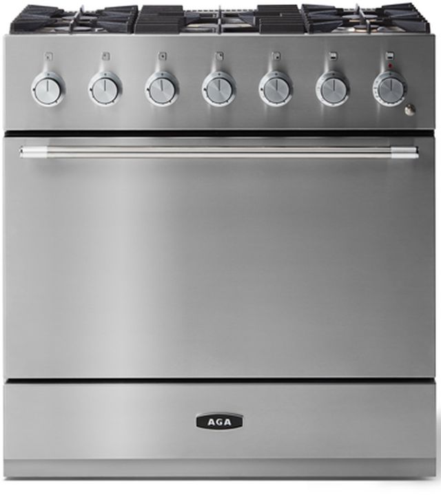 AGA™ Mercury 36" Stainless Steel Pro Style Dual Fuel Range-0