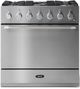 AGA™ Mercury 36" Stainless Steel Pro Style Dual Fuel Range-0