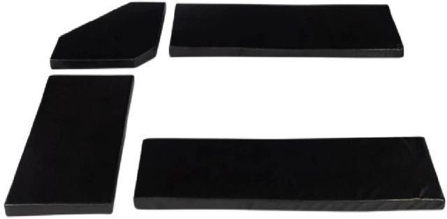 Linon Chelsea 4-Piece Black Microfiber Cushion Set -0