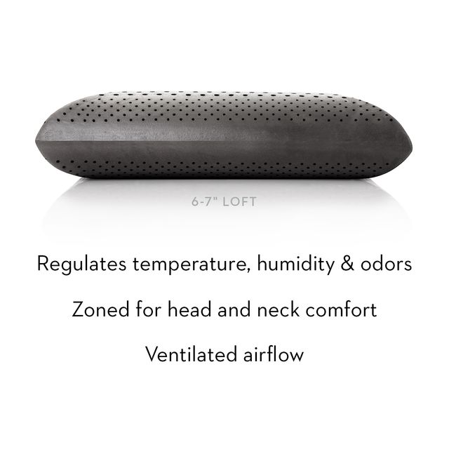 Malouf® Z™ Zoned Dough™ + Bamboo Charcoal High Loft Queen Pillow-4
