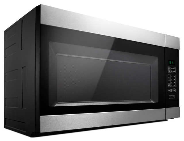 Amana® 1.6 Cu. Ft. Black on Stainless Over The Range Microwave-2
