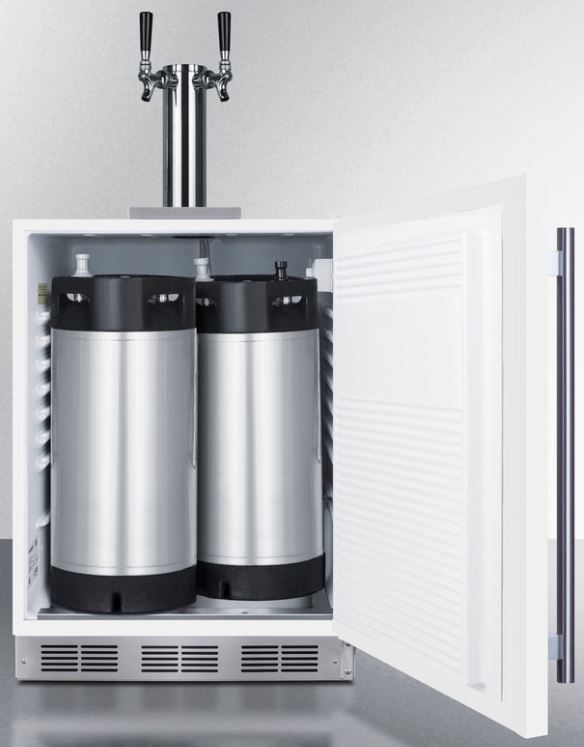 Summit® Commercial 24" White Built In Cold Brew Coffee Kegerator-3