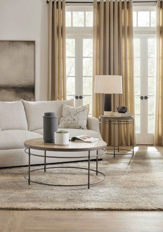 Hooker® Furniture St. Armand Light Wood End Table with Bronze Base-3