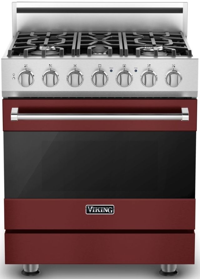 Viking® 3 Series 30" Reduction Red Freestanding Liquid Propane Range-0