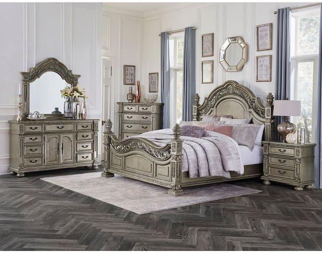 Homelegance® Catalonia Platinum Queen Posted Bed-1