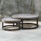 Uttermost® Aiyara 2-Piece Taupe Wash Nesting Coffee Table Set with Black Base-2