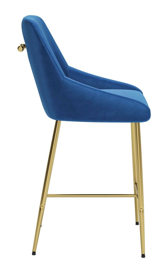 Zuo® Modern Madelaine Navy Counter Chair-2