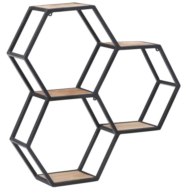 Powell® Willa Black Wall Shelves-4