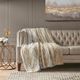 Olliix by Madison Park Zuri 1 Sand Oversized Faux Fur Throw-1