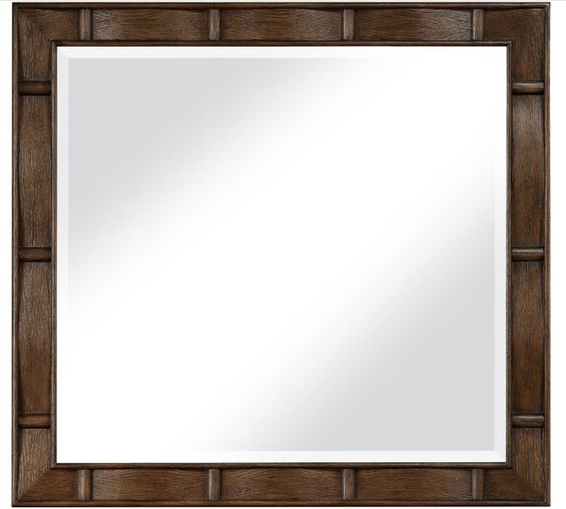 Meridian Furniture Weave Brown Mirror-0