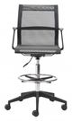 Zuo Modern Stacy Drafter Black Mesh Office Chair-2