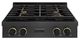 ZLINE Designer Collection Paramount 30" Black Satin Stainless Steel Gas Rangetop with 4 Brass Burners in Black Matte and Champagne Bronze Accents -0
