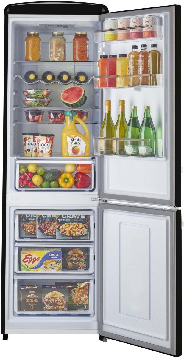 Unique® Appliances Classic Retro 12.0 Cu. Ft. Midnight Black Bottom Freezer Refrigerator-2