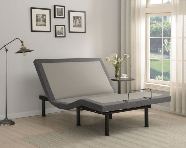 Coaster® Clara Black/Grey King Adjustable Bed Base-1