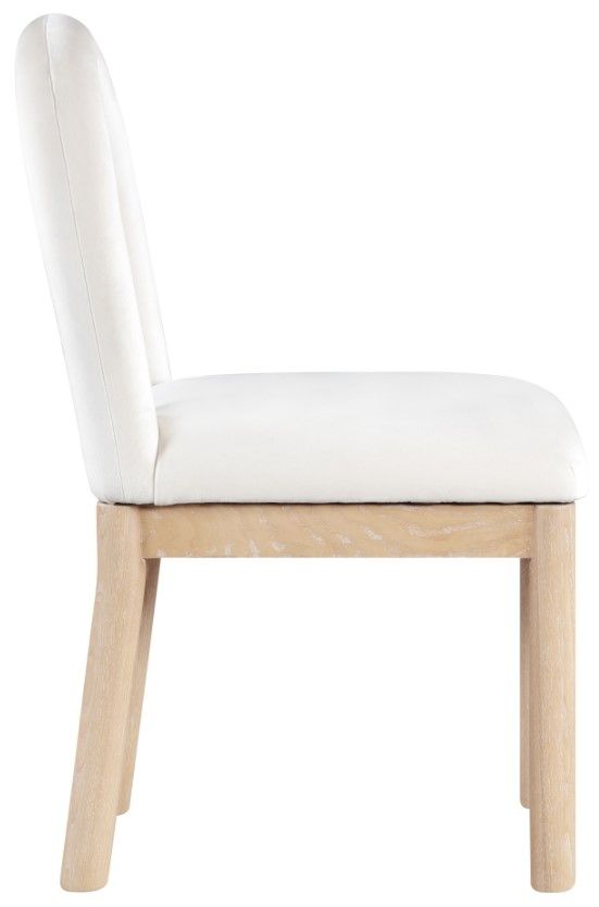 Meridian Furniture Conrad Cream/Natural Upholstered Dining Chair-2