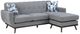 Homelegance® Everton 2-Piece Gray Reversible Sectional and Chaise-0