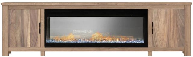 International Furniture Direct Natural Parota Brown 2-Door TV Stand-2