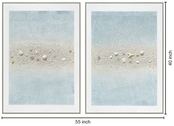 Classy Living 2-Piece Mesmerizing Beach Abstract Wall Art Set-2