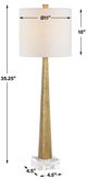 Uttermost® Midas Antique Brass Buffet Lamp-4