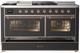 Ilve® Majestic III 60" Graphite Matte Pro Style Dual Fuel Natural Gas Range with French Top and Copper Trim-2
