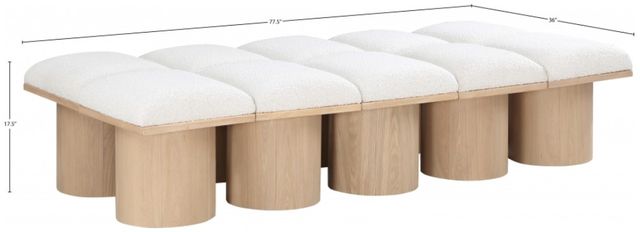 Meridian Furniture Pavilion 10-Piece Cream/Natural 78" Modular Bench Set-3