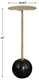 Uttermost® Gimlet Brass Drink Table with Black Base-2
