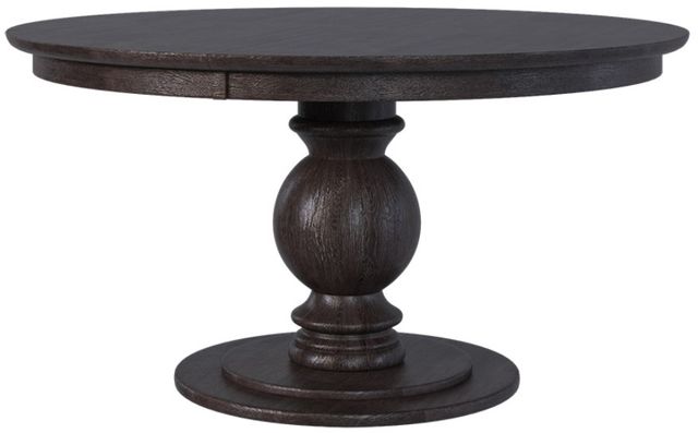 Country View Woodworking Customizable Fontana 38" Sap Cherry Top Dining Table with 1-Leaf and Brown Maple Base-0