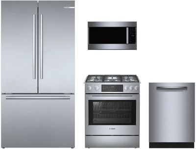 Bosch 4 Piece Stainless Steel Kitchen Package