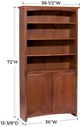 Whittier Wood® Furniture Customizable McKenzie 36" x 72" Bookcase with Doors-1