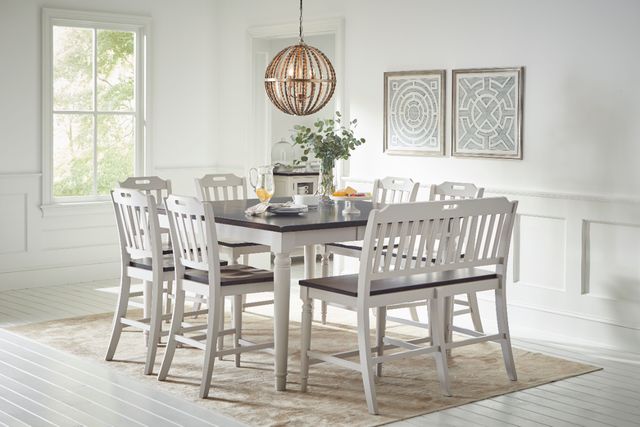Jofran Inc. Orchard Park Brown/Light Gray Slatback Counter Stool-1