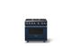 Viking® 5 Series 36" Slate Blue Pro Style Gas (LP) Range with Brushed Brass Trim-3