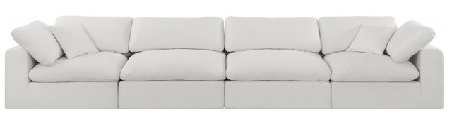 Meridian Furniture Comfy 4-Piece Cream 158" Modular Sectional-1
