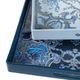 A & B Home 2-Piece Blue/White Decorative Square Trays-4