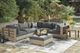 Signature Design by Ashley® Citrine Park Brown/Charcoal Fabric/Wooden Outdoor Ottoman with Cushion-3