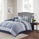 Olliix by Madison Park Bennett 7 Piece Navy King Jacquard Comforter Set-5