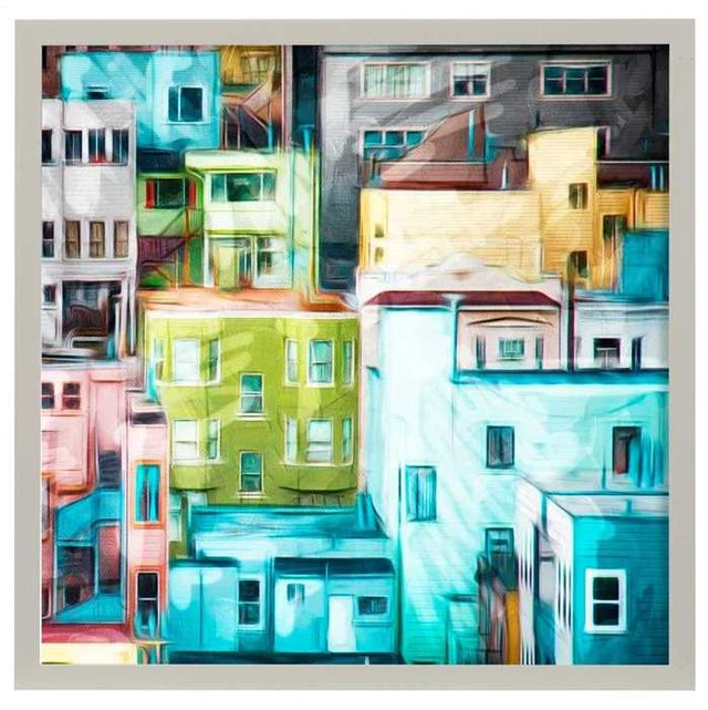 Stylecraft Looking At A Colorful City II Multi-Colored Wall Art-0