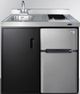 Summit® 39" Black and Stainless Steel All-In-One Kitchenette-1