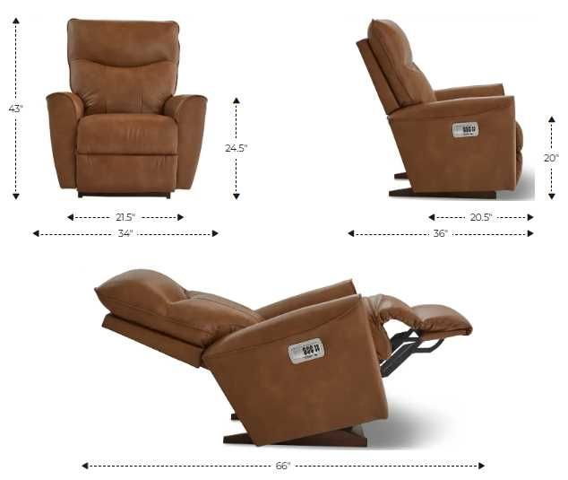 La-Z-Boy® Belmont Flint Power Rocking Recliner with Headrest and Lumbar-2